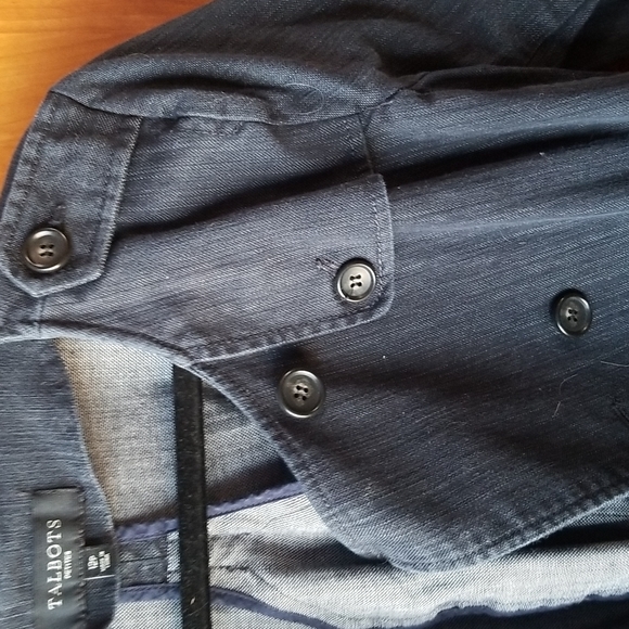 Talbots denim peacoat, size 12p - Picture 5 of 7